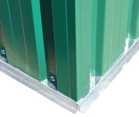 Abrigo de jardim metal verde 257x205x178 cm