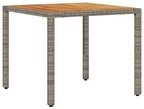 Conjunto de Jantar 5 Peças com Almofadas Cinzas em Rattan Sintético