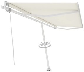 Toldo automático independente 500x300 cm cor creme