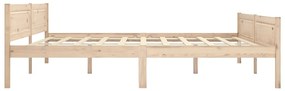 Estrutura de cama 200x200 cm madeira de pinho maciça