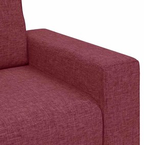 Sofá de 3 lugares tecido 180 cm vermelho tinto