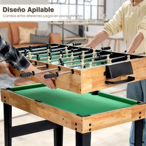 Mesa Multijogos para crianças 10 em 1 com matriquilhos, Mesa Hóquei, ping pong, Bilhar Shuffleboard Boliche Xadrez Cartas Damas Multicolor