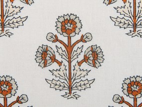 Conjunto de 2 almofadas decorativas com padrão de flores em algodão branco 45 x 45 cm OMORIKA Beliani