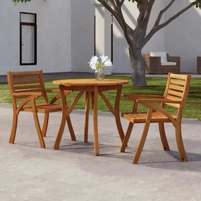 363302 vidaXL Mesa de jardim Ø 85 cm madeira de acácia maciça