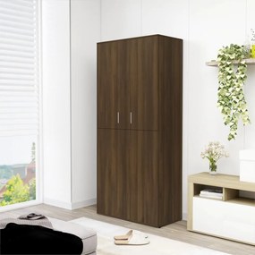 815533 vidaXL Sapateira 80x39x178 cm derivados de madeira carvalho castanho