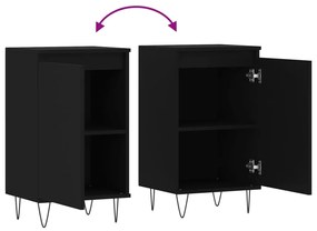 Aparadores 2 pcs 40x35x70 cm derivados de madeira preto