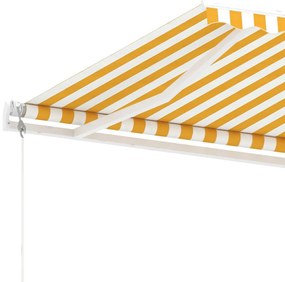 Toldo automático independente 600x300 cm amarelo e branco