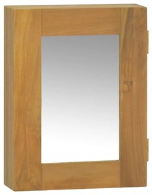 338241 vidaXL Armário com espelho 30x10x40 cm madeira de teca maciça