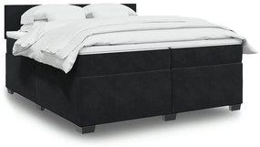 vidaXL Cama com molas/colchão 200x200 cm veludo preto