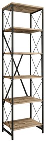 Estante Suadiye – Atlantic Pine Black – 50x180x30 cm