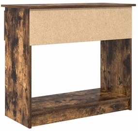 Mesa consola com gavetas 85,5x38,5x74,5 cm carvalho fumado