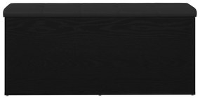 Banco de Armazenamento vidaXL Carvalho Preto 100x40x45 cm Madeira Reco