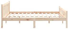 Estrutura de cama pequena casal 120x190 cm pinho maciço