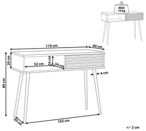 Consola em madeira escura PERTH Beliani