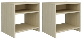 Mesas de cabeceira 2 pcs derivados de madeira carvalho sonoma