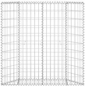 Canteiro elevado/cesto gabião trapézio 100x20x100cm aço galvan.