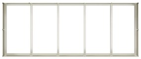 Vaso/floreira 200x80x40 cm aço preto