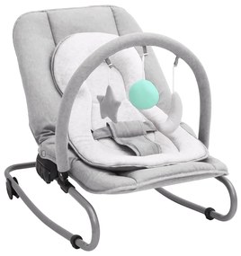 vidaXL Baloiço de bebé aço cinzento-claro
