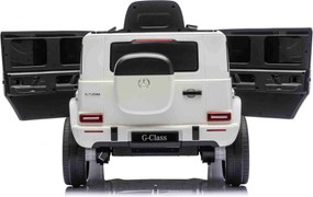 Carro elétrico Crianças 3 a 7 anos Mercedes-Benz 12V G580 Bateria Lìtio, controlo Remoto Branco