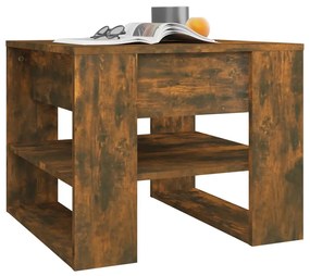 Mesa de centro 55,5x55x45 cm madeira processada carvalho fumado