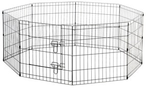 PawHut Parque para Cães 8 Painéis 61x61cm Dobráveis Gaiola Metálica pa