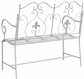 Banco Branco Metal 104 x 54 x 93 cm Durável Banco Exterior