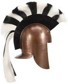 Capacete de soldado grego réplica LARP cobre prateado