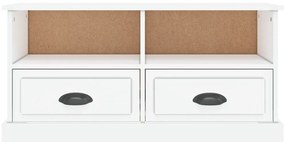 Móvel de TV 93x35,5x45 cm derivados de madeira branco brilhante