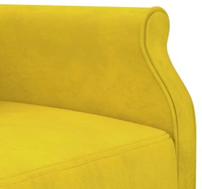 Sofá-cama em forma de L 271x140x70 cm veludo amarelo