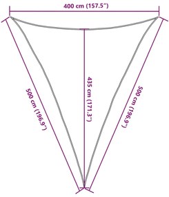 Para-sol estilo vela 160 g/m² 4x5x5 m PEAD castanho