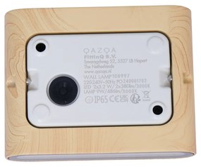 Candeeiro de parede exterior escandinavo impressão de madeira 11,5cm incl. LED IP65 - Batt