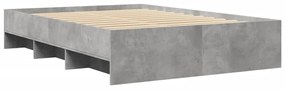 Estrutura de cama 135x190 cm derivados de madeira cinza cimento