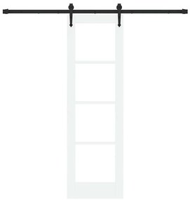 Porta Deslizante vidaXL com Conjunto de Hardware Branca 61x198,5 cm Ma