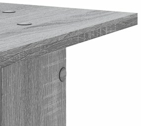 Suportes de colunas 2 pcs derivados de madeira cinzento sonoma