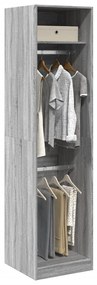vidaXL Roupeiro 50x50x200 cm derivados de madeira cinzento sonoma