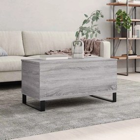 vidaXL Mesa de centro 90x44,5x45 cm derivados de madeira cinza sonoma