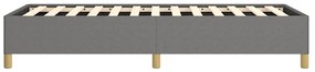 Estrutura de cama sem colchão 90x200 cm tecido cinzento-escuro