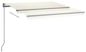 Toldo automático com LED e sensor de vento 450x300 cm creme