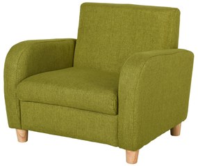 HOMCOM Sofá Infantil Mini Sofá para Crianças acima de 3 anos com Assento Acolchoado e Apoio para os Braços 49x45x44 cm Verde