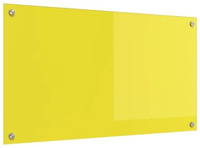 vidaXL Proteção de Cozinha Amarelo 90 x 50 x 0,6 cm vidro temperado
