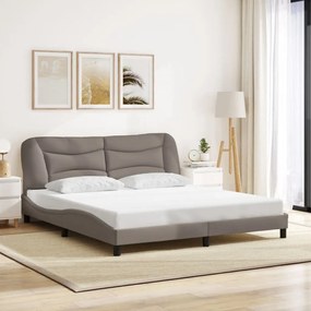 Estrutura de cama com LED sem colchão 180x200 cm tecido