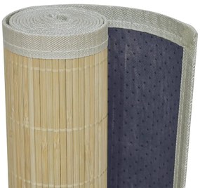 Tapete retangular bambu 120 x 180 cm natural