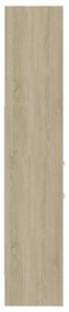 Estante 40x35x180 cm contraplacado branco e carvalho sonoma