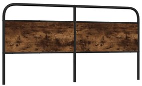 Cabeceira de cama 180 cm derivados madeira/aço carvalho fumado