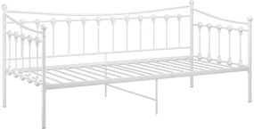 Sofá-cama 90x200 cm metal branco