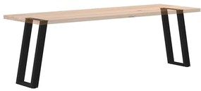 Pés de mesa de console em forma de U, 2 peças, preto, 28x(72-73) cm, a
