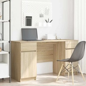 Mesa vidaXL Carvalho Sonoma 140x49x76 cm Madeira de engenharia