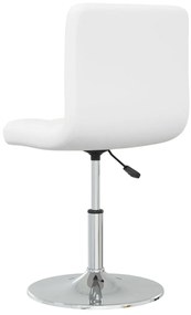 Cadeiras de jantar 4 pcs couro artificial branco