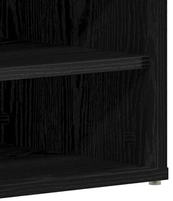 Armário para Sapatos vidaXL Preto Carvalho 60x35x70 cm em Madeira Deri
