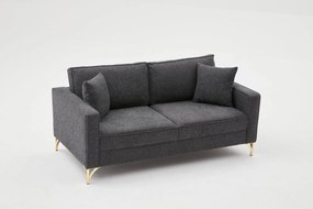 Sofá de 2 Lugares Berlin – Antracite – 180x83x91 cm